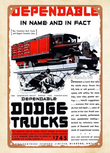 Vintage Collectibles Store - 1931 trucks metal tin sign stores