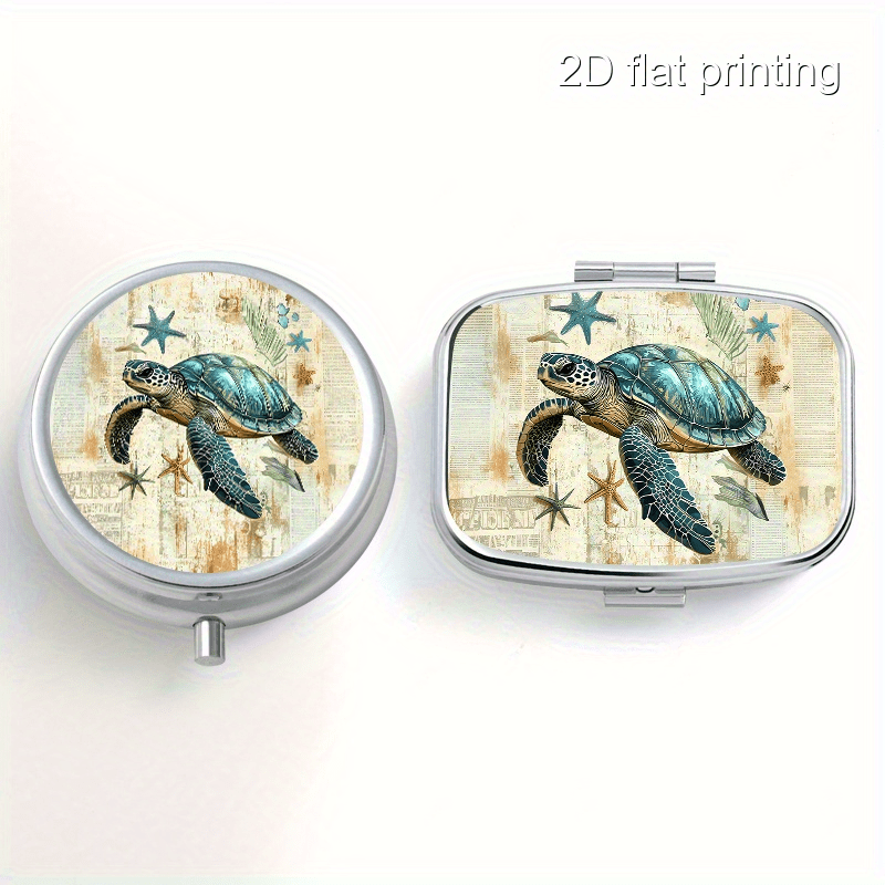 Vintage Collectibles Store - Vintage Turtle Pattern Printed Sealed Pill