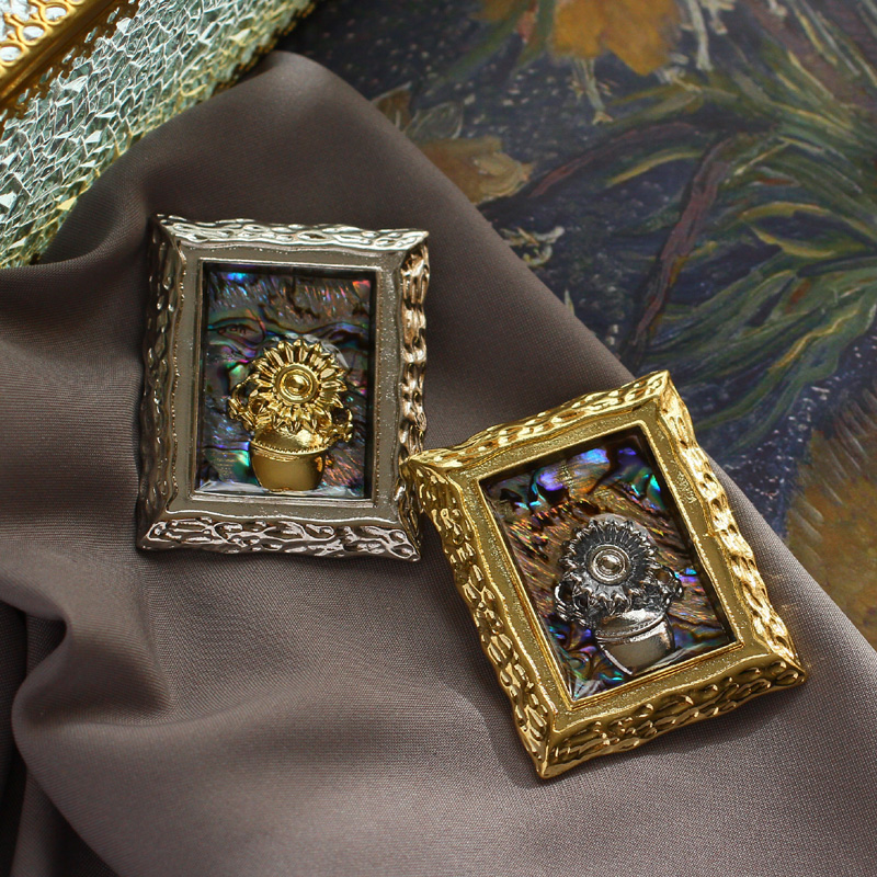 Collectible Vintage Brooches - Muylinda Vintage Van Gogh Sunflower Brooches