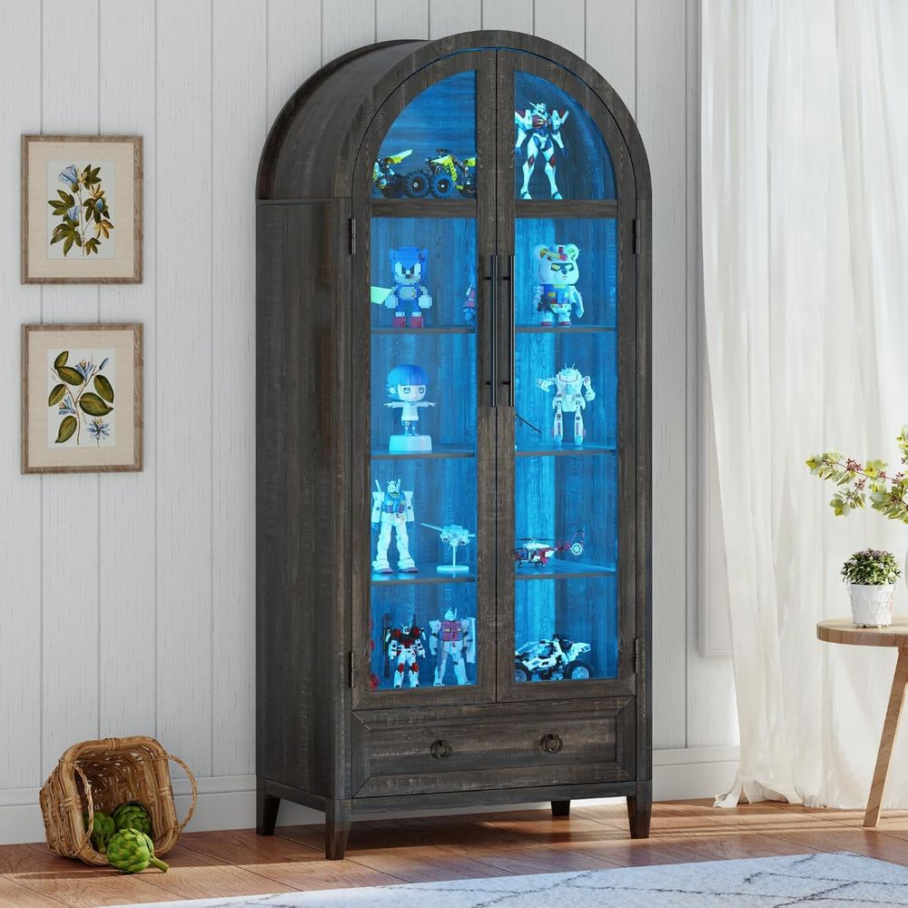 73 Arched Glass Display Cabine - огляд і ціна Collectible & Vintage Dolls For Halloween
