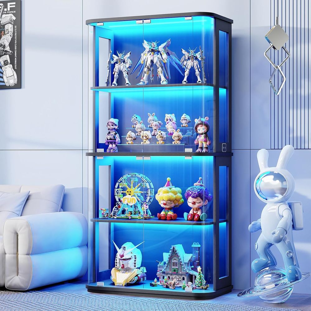 Rounded Display Cabinet with G - огляд і ціна Collectible & Vintage Dolls For Halloween