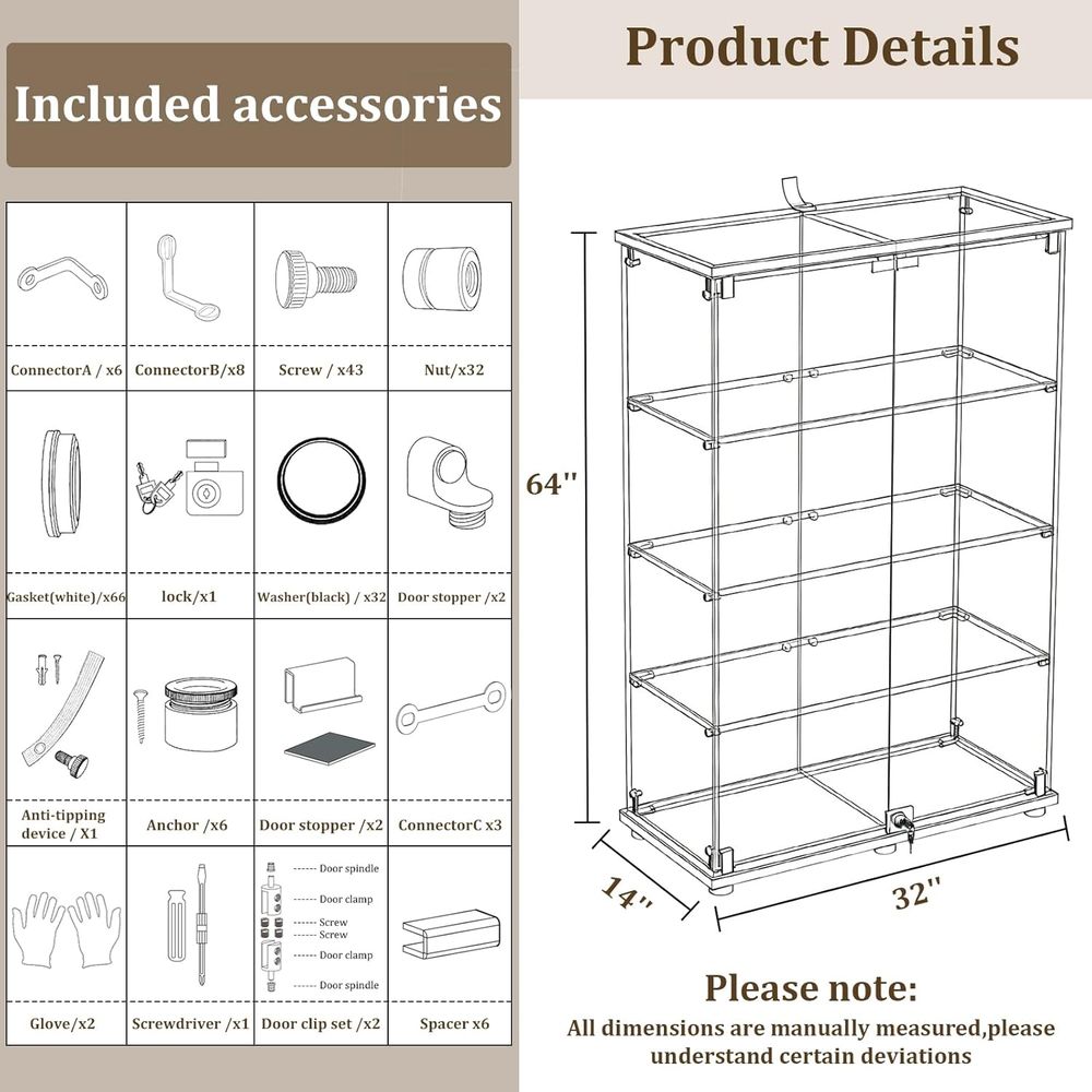 Tempered Glass Display Cabinet - огляд і ціна Collectible & Vintage Dolls For Halloween