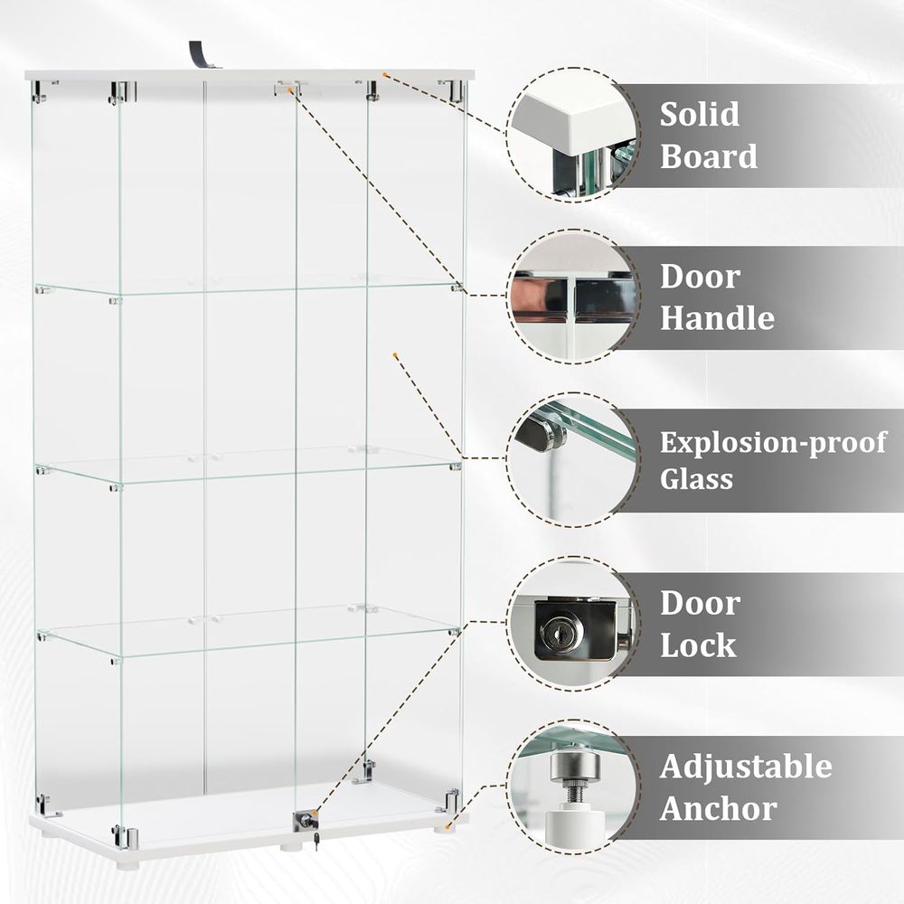 Tempered Glass Display Cabinet - огляд і ціна Collectible & Vintage Dolls For Halloween