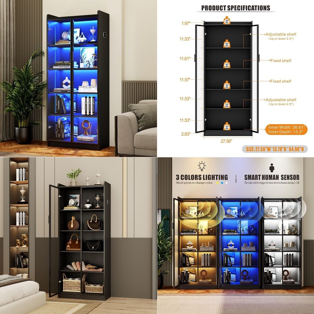 Display Cabinet with Adjustabl - огляд і ціна Collectible & Vintage Dolls For Halloween