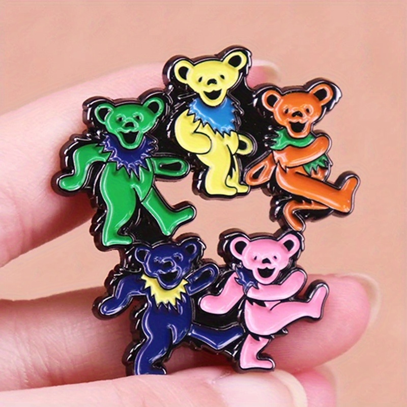 Dancing Bears Enamel Pin Rock  - огляд і ціна Vintage Collectible Bears