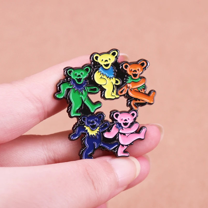 Dancing Bears Enamel Pin Rock  - огляд і ціна Vintage Collectible Bears