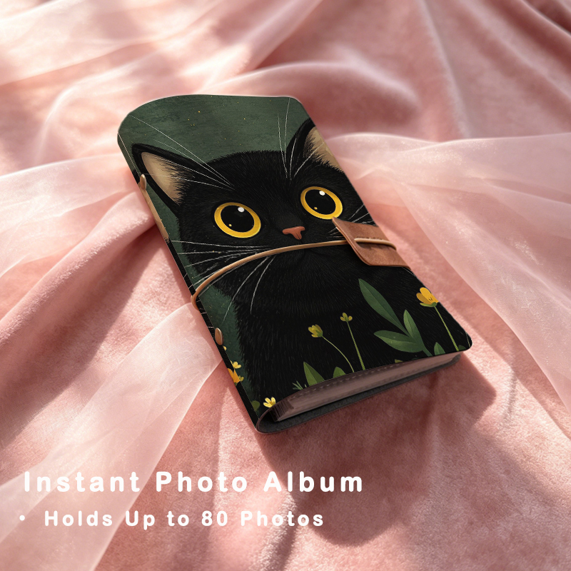 Cute Black Cat Printed 6-Ring  - огляд і ціна Polaroid Photo Album