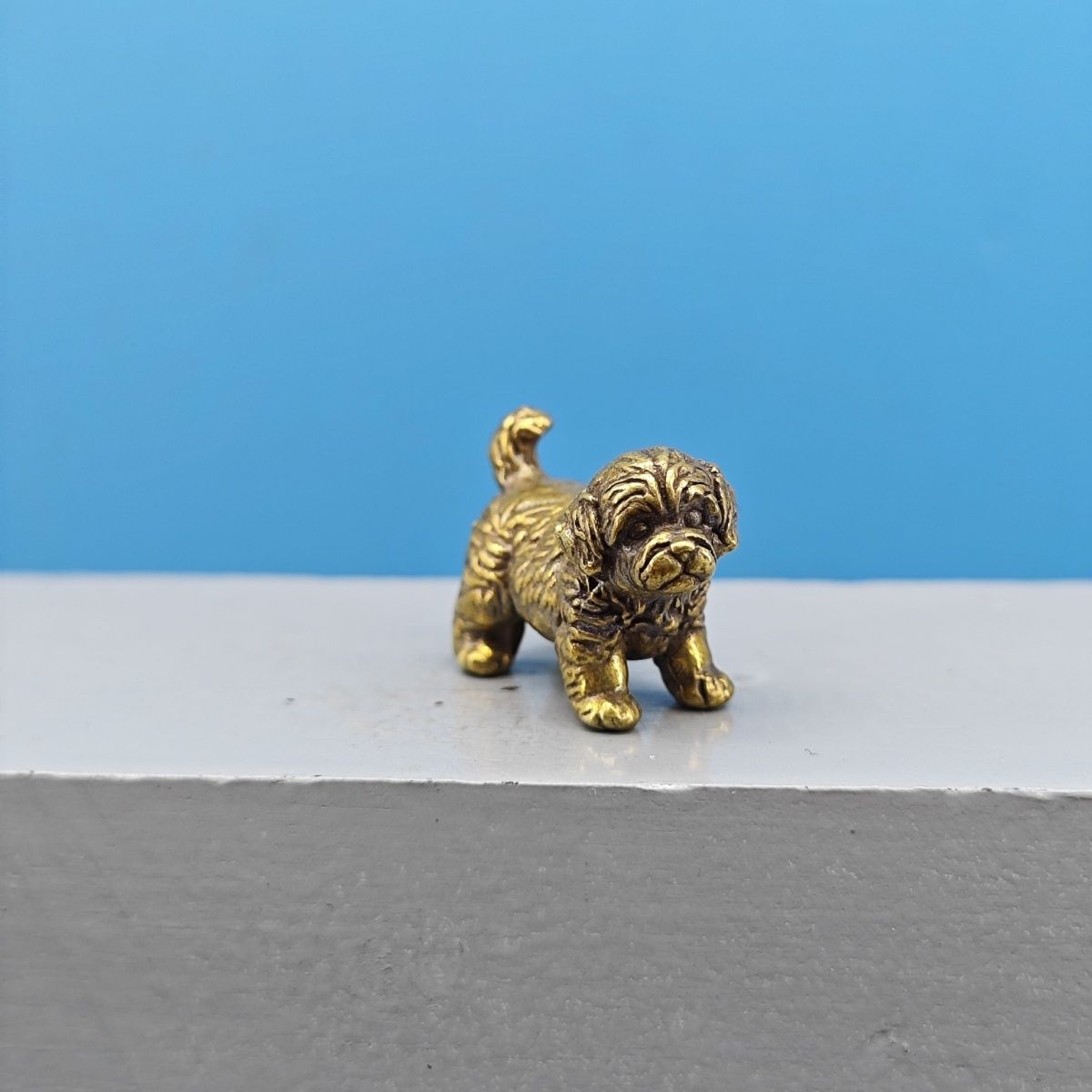 Mini Brass Dog Statue French B - огляд і ціна Vintage Collectible Bears