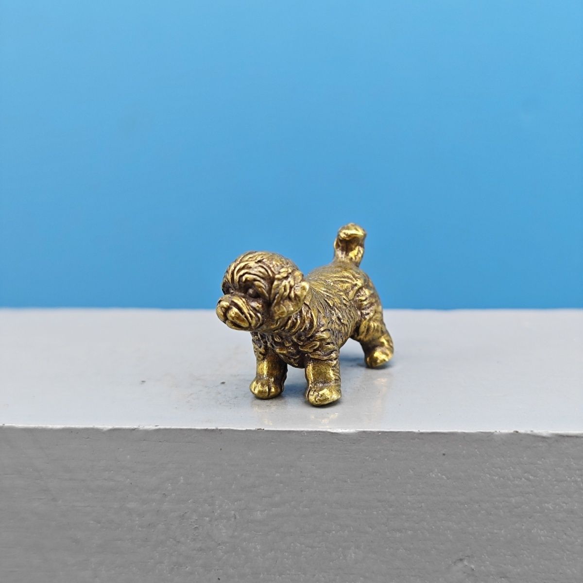 Mini Brass Dog Statue French B - огляд і ціна Vintage Collectible Bears