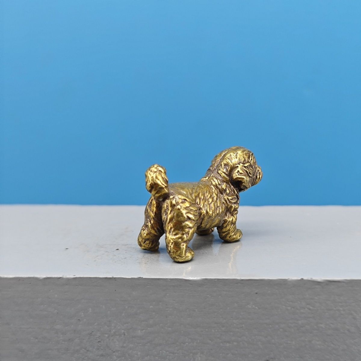 Mini Brass Dog Statue French B - огляд і ціна Vintage Collectible Bears